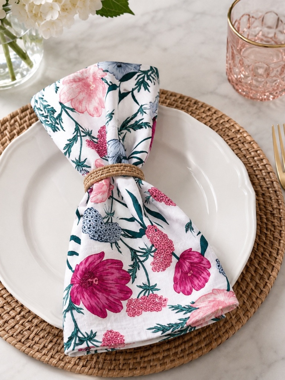 Kate Spade Blossom Floral Cotton Napkins - Set of 4